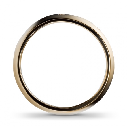 Кольцо с 3 бриллиантами из комбинированного золота 750 пробы (арт. 301181)