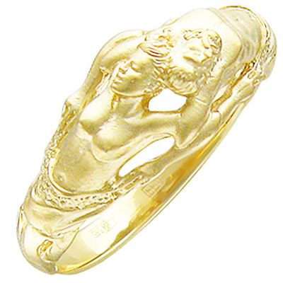 Кольцо Девушка из желтого золота (арт. 323469)