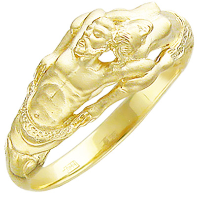 Кольцо Девушка из желтого золота (арт. 323469)