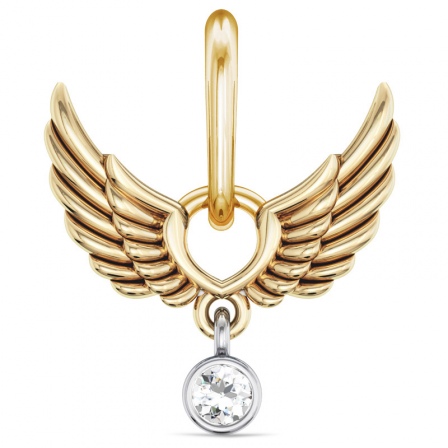 Подвеска Крылья с бриллиантом из комбинированного золота (арт. 329797)