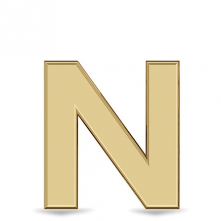 Подвеска Буква "N"  из желтого золота (арт. 334942)