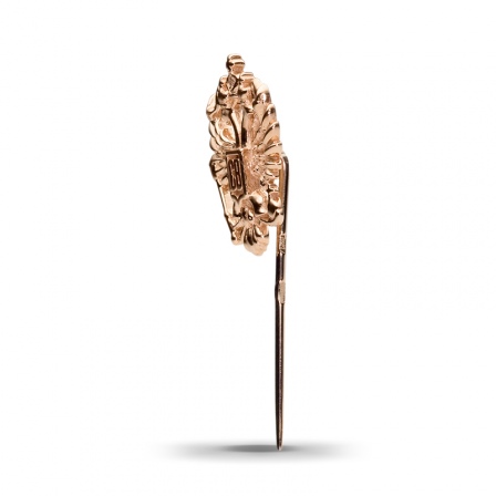 Булавка Герб с 1 фианитом из красного золота (арт. 350445)