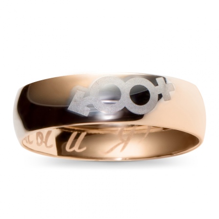 Обручальное кольцо из красного золота  (арт. 351637)