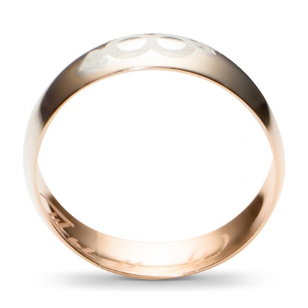 Обручальное кольцо из красного золота  (арт. 351637)