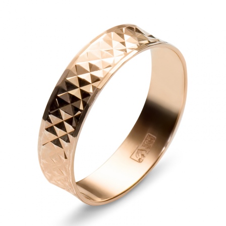 Обручальное кольцо из красного золота  (арт. 351696)