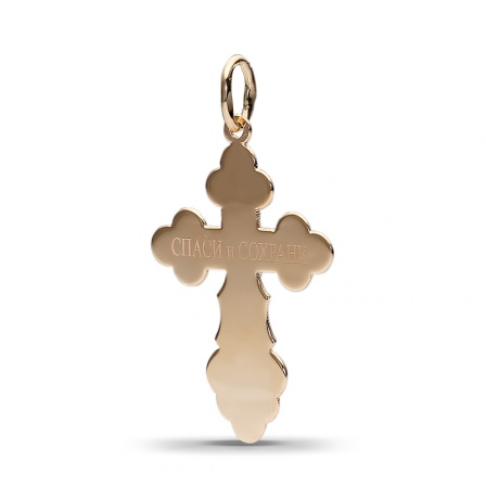 Крестик из комбинированного золота  (арт. 352633)