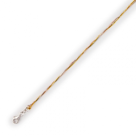 Цепочка декоративного плетения из серебра с позолотой (арт. 356730)