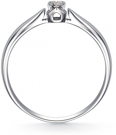 Кольцо с 1 бриллиантом из белого золота (арт. 800348)