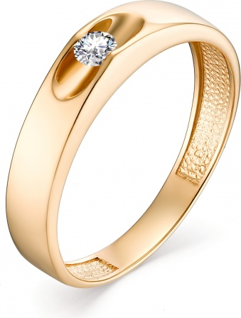 Кольцо с 1 бриллиантом из красного золота (арт. 801224)