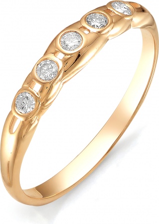 Кольцо с бриллиантами из красного золота (арт. 810674)