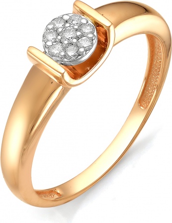 Кольцо с бриллиантами из красного золота (арт. 810713)