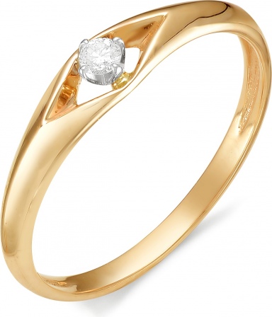 Кольцо с бриллиантом из красного золота (арт. 810851)