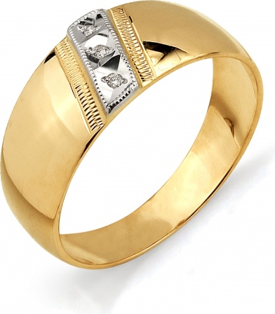 Кольцо с бриллиантами из красного золота (арт. 810957)