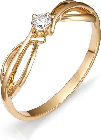 Кольцо с бриллиантом из красного золота (арт. 811103)