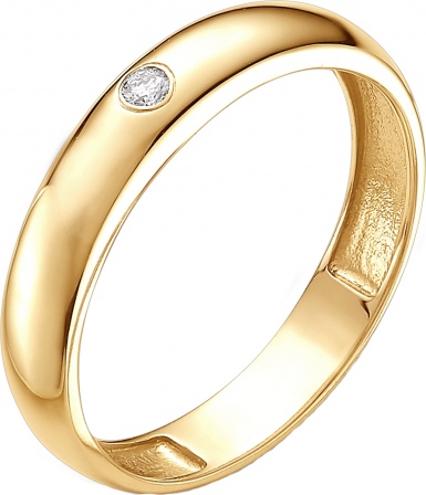Кольцо с бриллиантом из красного золота (арт. 811209)