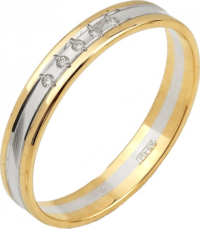 Кольцо с бриллиантами из красного золота (арт. 811279)