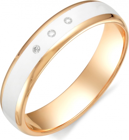 Кольцо с бриллиантами из красного золота (арт. 811322)