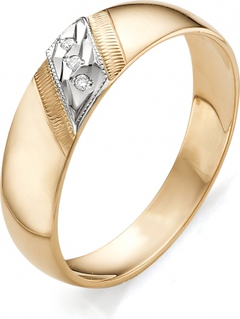 Кольцо с бриллиантами из красного золота (арт. 812516)