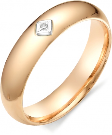 Кольцо с бриллиантом из красного золота (арт. 815405)