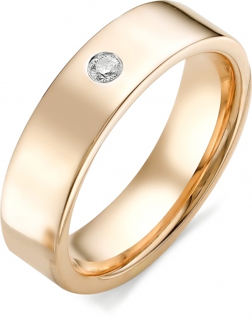 Кольцо с бриллиантом из красного золота (арт. 815536)