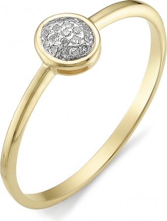 Кольцо с бриллиантами из желтого золота 585 пробы (арт. 815828)