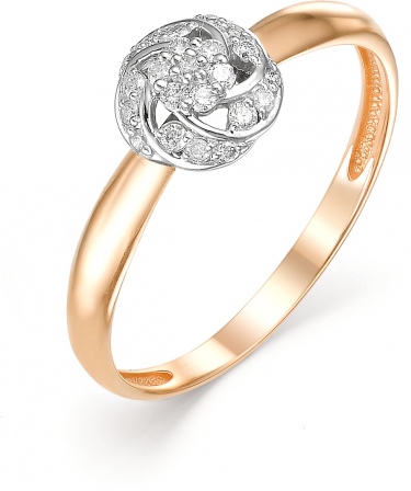 Кольцо с 22 бриллиантами из красного золота (арт. 816523)