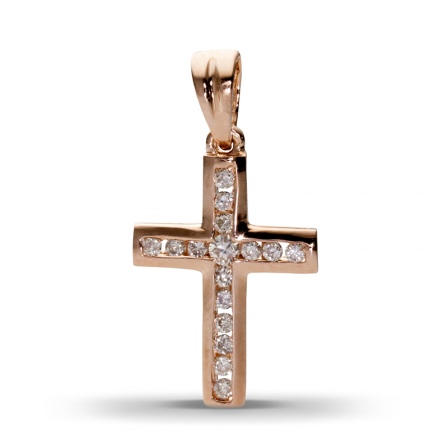 Подвеска Крест с бриллиантами (арт. 991056)