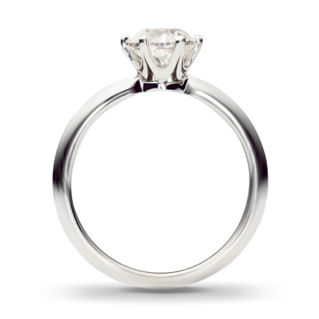 Классическое кольцо с бриллиантом 2 карата из белого золота (арт. 991457)