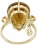 Кольцо с цитринами и фианитами из красного золота