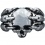 Кольцо Череп из серебра