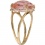 Кольцо с морганитом и фианитами из красного золота