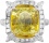 Кольцо с сапфиром и бриллиантами из белого золота 750 пробы
