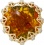 Кольцо с россыпью цветных и драгоценных камней из жёлтого золота 750 пробы