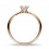 Классическое кольцо с бриллиантом 0.4 карат из красного золота