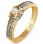 Кольцо с 57 бриллиантами из жёлтого золота
