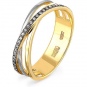 Кольцо с 25 бриллиантами из жёлтого золота