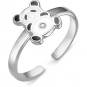 Кольцо Панда с 1 фианитом из серебра