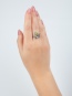 Кольцо Перо с эмалью из серебра