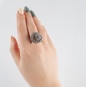 Кольцо с марказитами из серебра