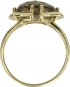 Кольцо с 1 раухтопазом из красного золота