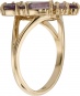 Кольцо с аметистами и опалом из красного золота