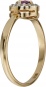 Кольцо с аметистом и фианитами из красного золота