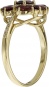 Кольцо с родолитами и бриллиантами из жёлтого золота