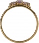 Кольцо с аметистами и фианитами из красного золота