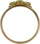 Кольцо с хризолитами и фианитами из красного золота