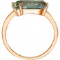 Кольцо с аметистом и фианитами из красного золота