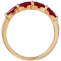 Кольцо с 4 рубинами из жёлтого золота