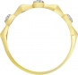 Кольцо с 3 фианитами из жёлтого золота