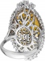 Кольцо с опалом, сапфирами и бриллиантами из белого золота