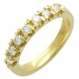 Кольцо с 7 бриллиантами из жёлтого золота 